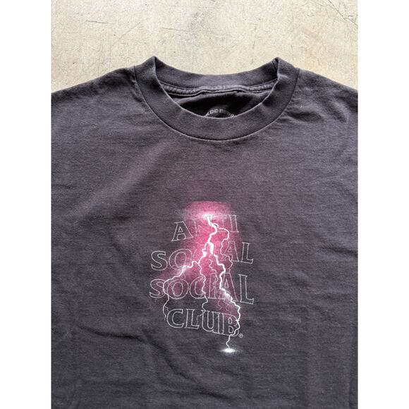 Anti Social Social Club ASSC T-Shirt Size Medium Lightning Tee Made in USA - Picture 2 of 7